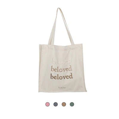 Bolso tote de lona bordado