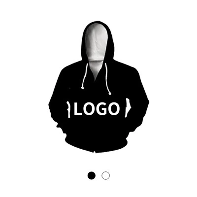 Sudadera con capucha de hombre negro con cremallera